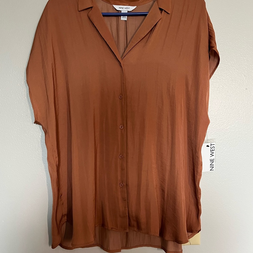 Nine West Women's Rust Blouse